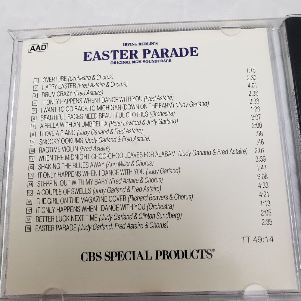 Easter Parade [Original MGM Soundtrack] Judy Garland / Fred Astaire (CD, 1990) - Picture 4 of 5